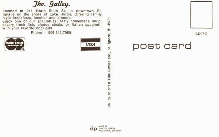 The Galley - Old Postcard